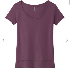 Ann Taylor Loft Scoop Neck Tee Shirt Top Short Sleeve Medium Cotton Raglan